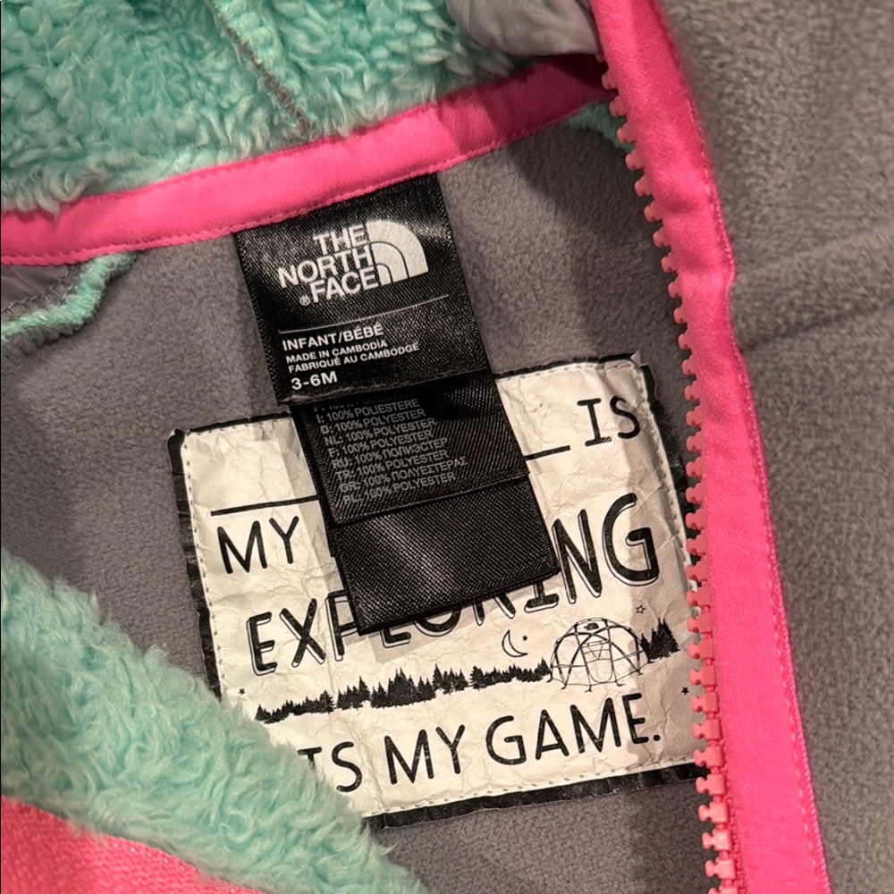 The North Face Gray and Green Footies One Piece - Picture 2 of 5